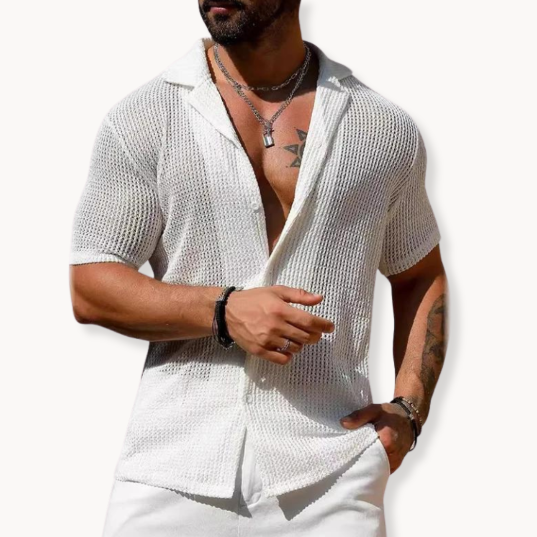 Luca Marino | Summer Knit Shirt For Men