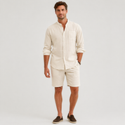Luca Moretti | Men’s Linen Shirt and Shorts Set