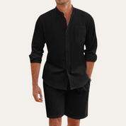 Luca Moretti | Men’s Linen Shirt and Shorts Set