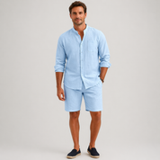 Luca Moretti | Men’s Linen Shirt and Shorts Set