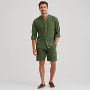 Luca Moretti | Men’s Linen Shirt and Shorts Set