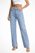 Luca Moretti | Wide Leg Denim Boyfriend Jeans For Women