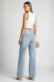 Luca Moretti | Wide Leg Denim Boyfriend Jeans For Women