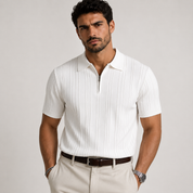 Luca Romano | Zip Polo Shirt For Men