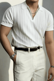 Luca Romano | Zip Polo Shirt For Men