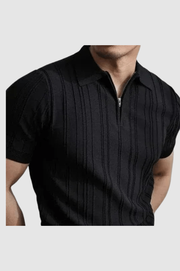 Luca Romano | Zip Polo Shirt For Men