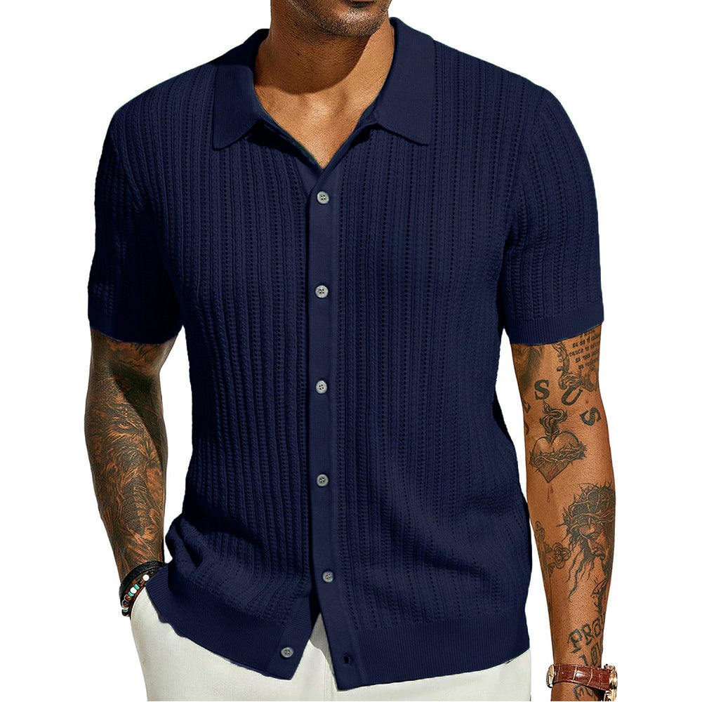Lucien Carrington | Knitted Button Summer Shirt For Men