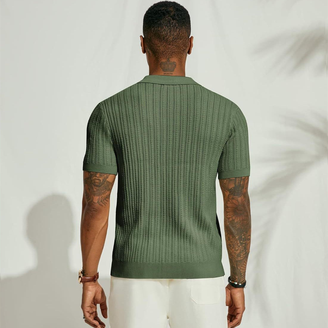 Lucien Carrington | Knitted Button Summer Shirt For Men