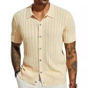 Lucien Carrington | Knitted Button Summer Shirt For Men