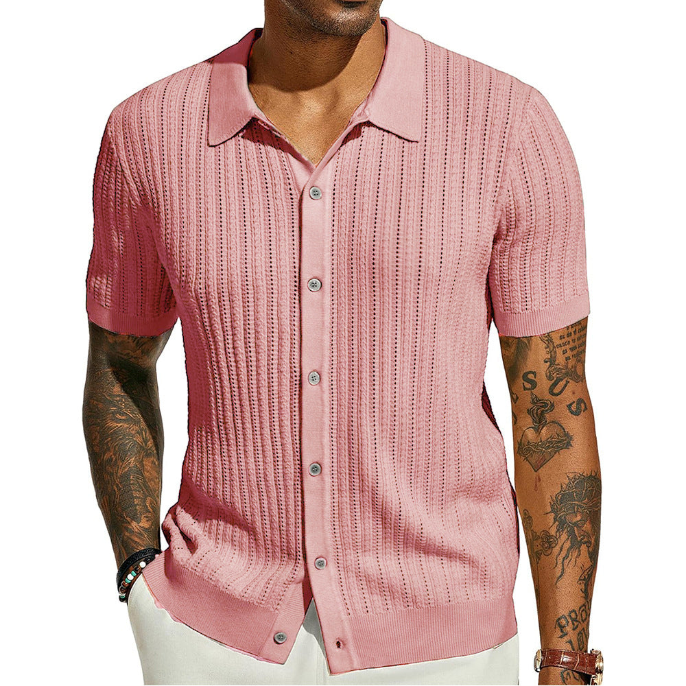 Lucien Carrington | Knitted Button Summer Shirt For Men