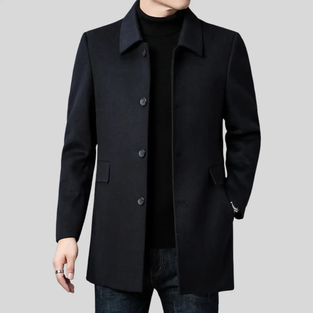 Louis Harrington | Classic Wool Overcoat For Men