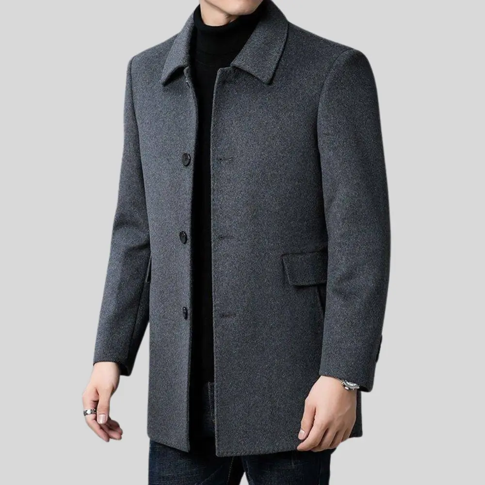 Louis Harrington | Classic Wool Overcoat For Men