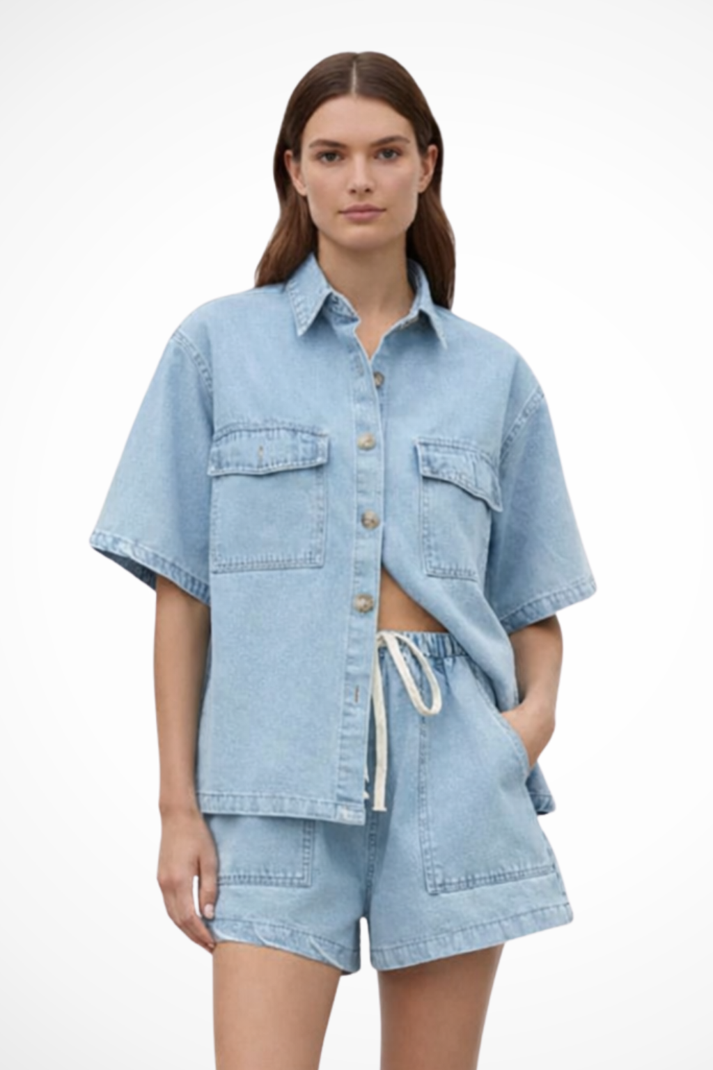 Lucienne Dubois | Denim Ease Co-Ord Set For Women
