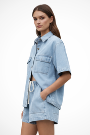 Lucienne Dubois | Denim Ease Co-Ord Set For Women