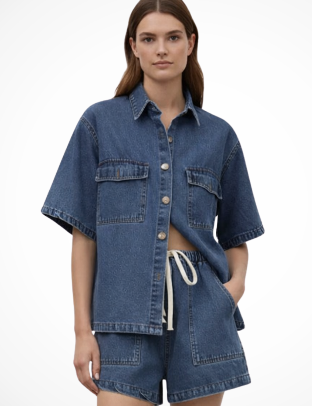 Lucienne Dubois | Denim Ease Co-Ord Set For Women