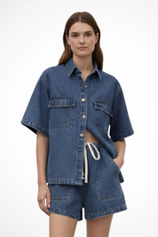 Lucienne Dubois | Denim Ease Co-Ord Set For Women