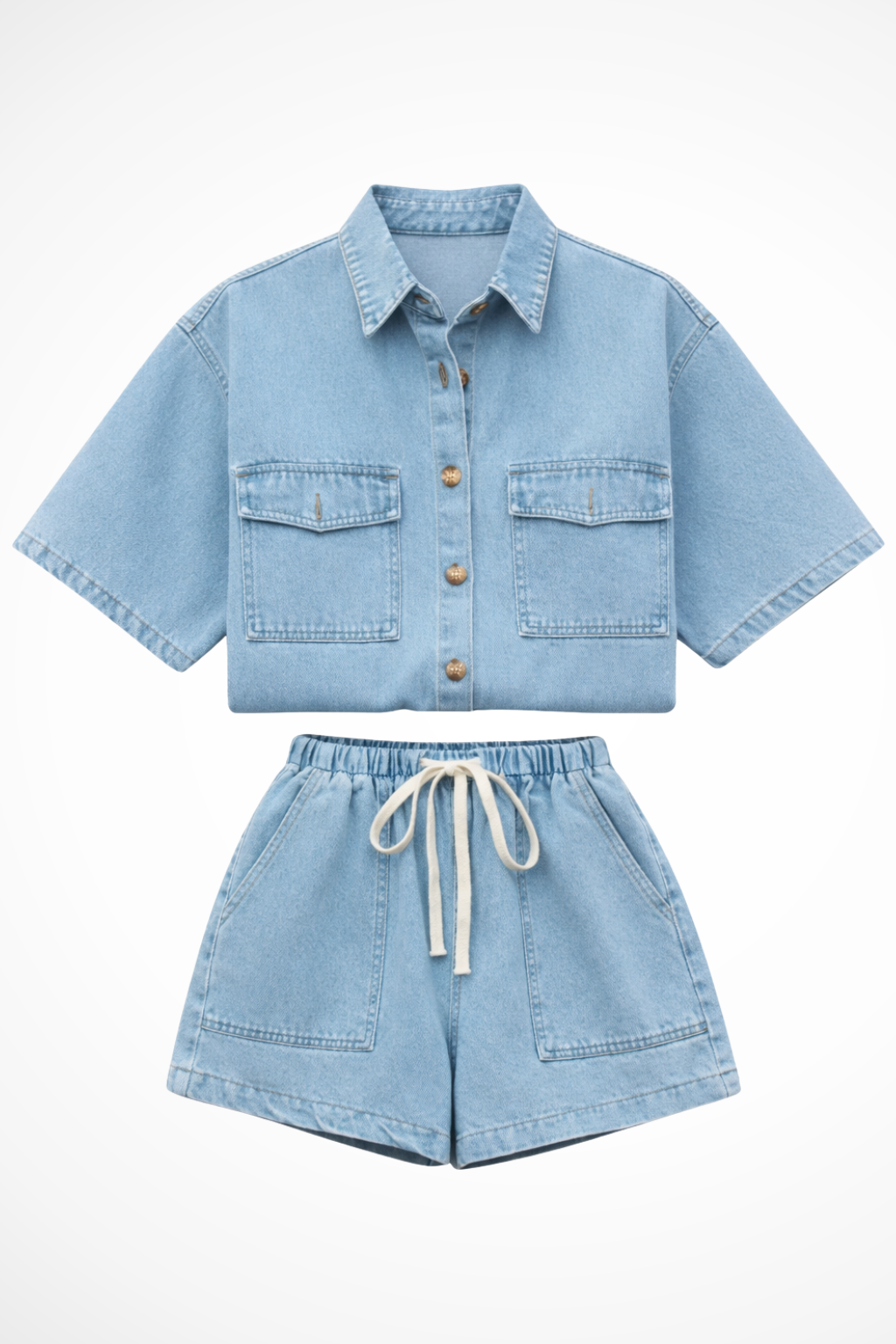 Lucienne Dubois | Denim Ease Co-Ord Set For Women