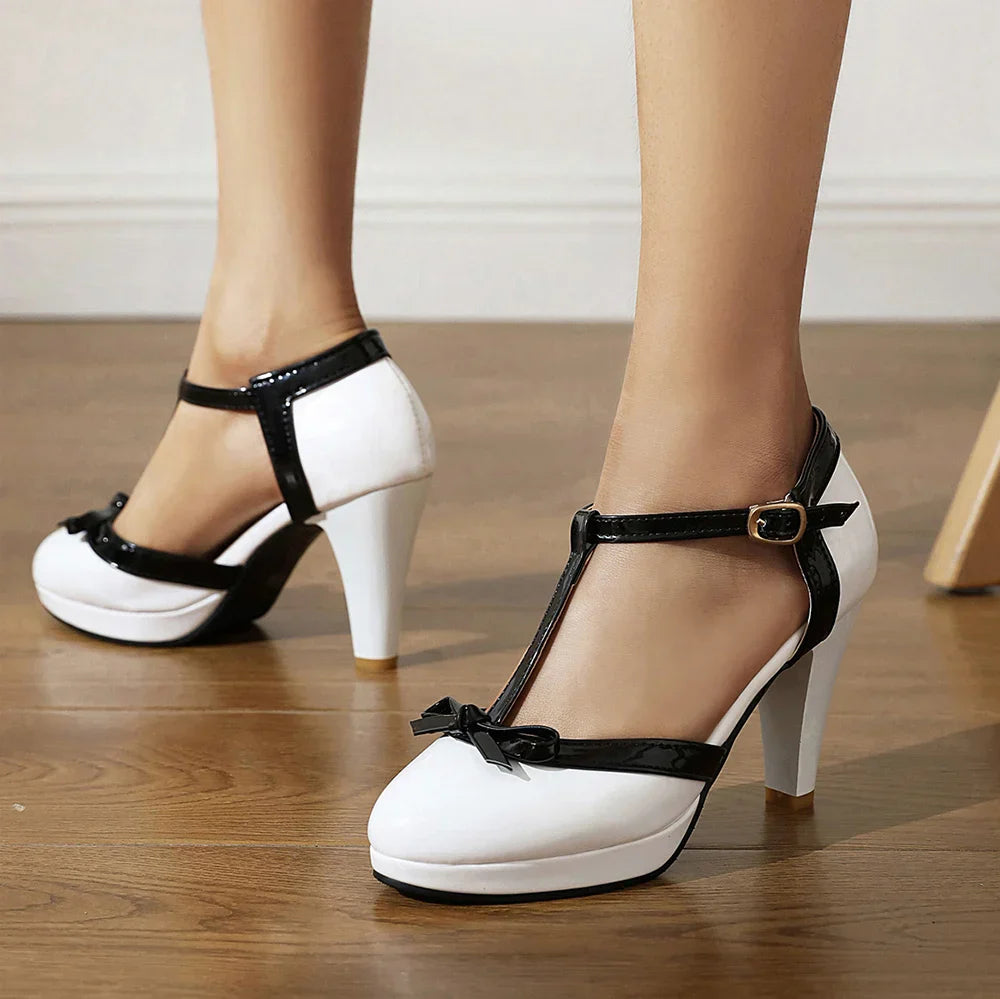 Lucienne Dubois | Elegant T-Strap Heels For Women