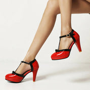 Lucienne Dubois | Elegant T-Strap Heels For Women