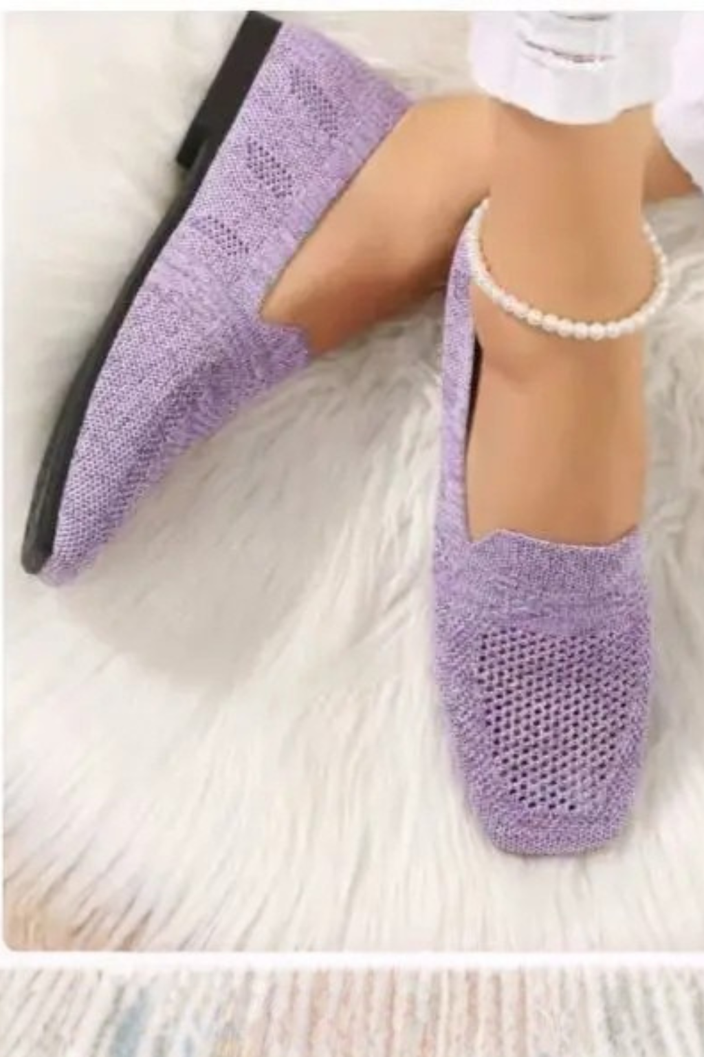 Lucienne Dupont | Breathable Knit Slip-On Shoes For Women