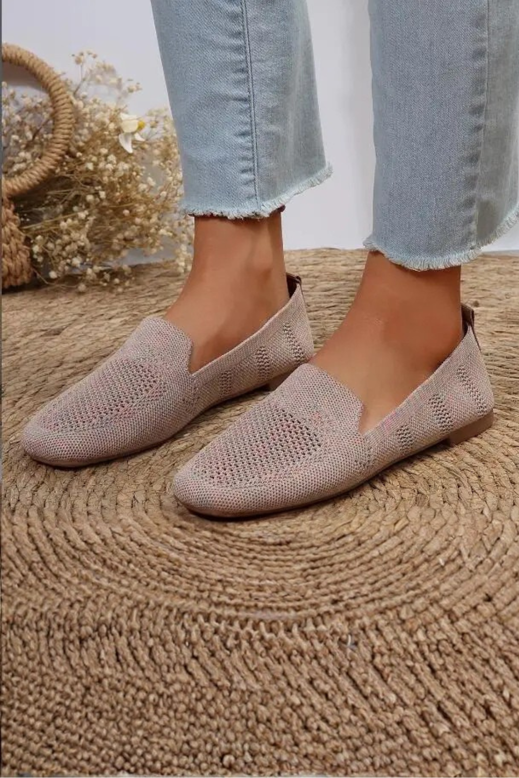 Lucienne Dupont | Breathable Knit Slip-On Shoes For Women