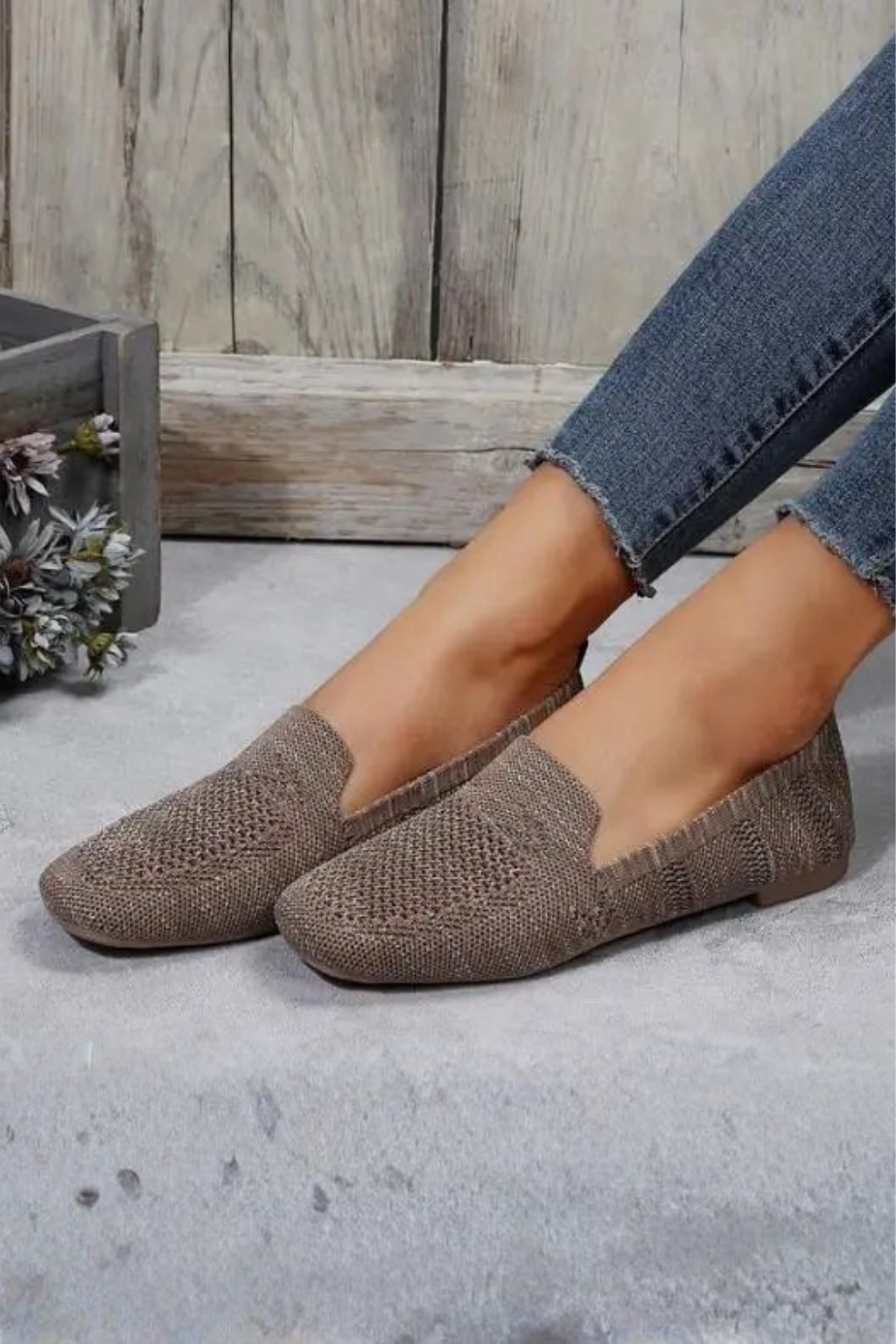 Lucienne Dupont | Breathable Knit Slip-On Shoes For Women