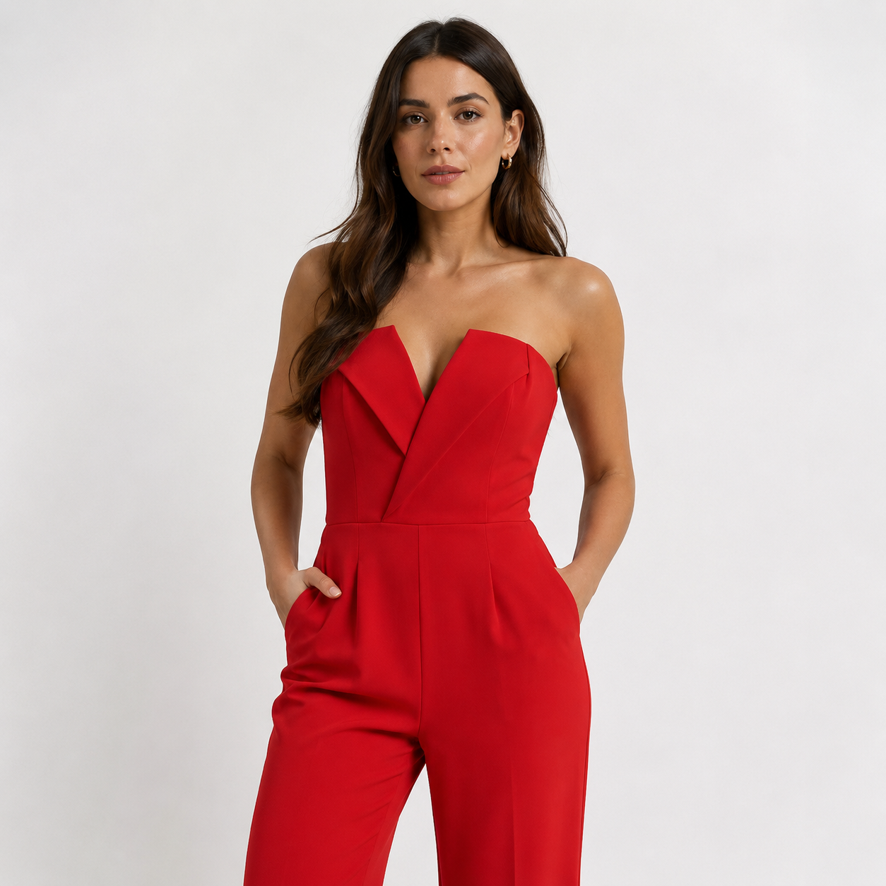 Lucy Preston | Strapless Tailored Jumpsuit
