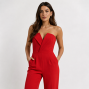 Lucy Preston | Strapless Tailored Jumpsuit