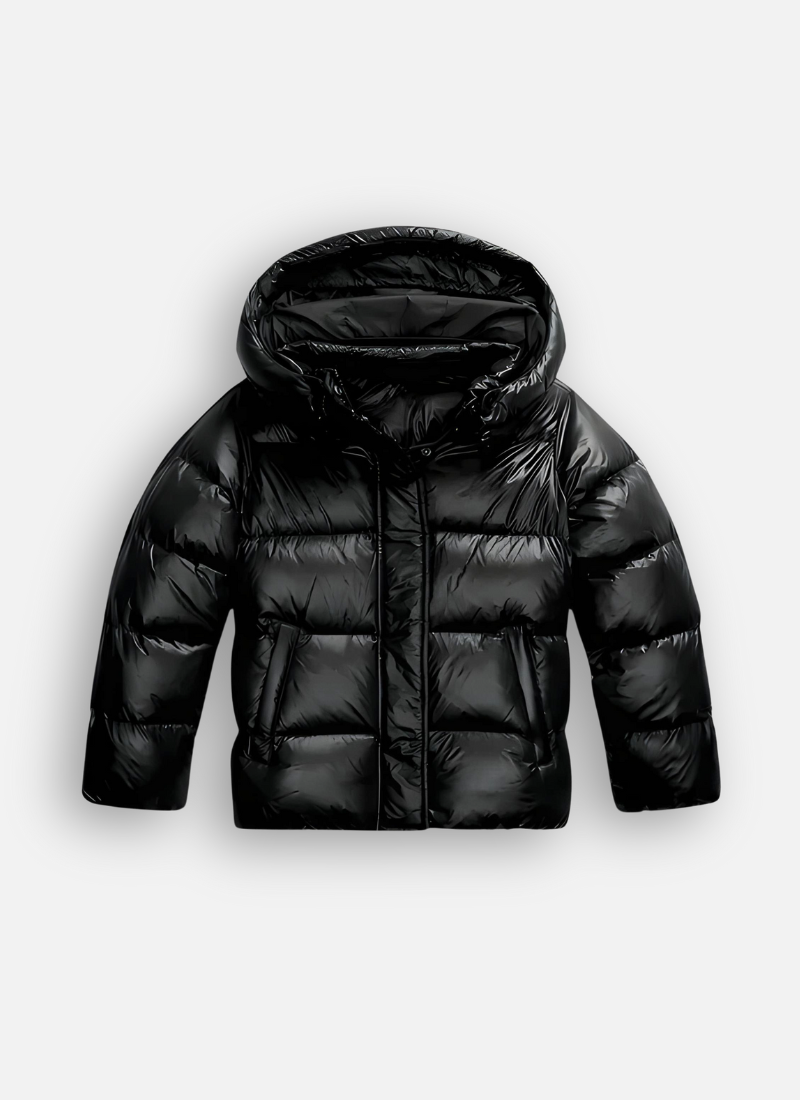 Luxury Slim Fit Puffer Jacket with Glossy Finish