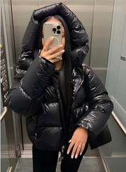 Luxury Slim Fit Puffer Jacket with Glossy Finish