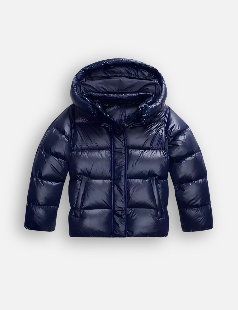 Luxury Slim Fit Puffer Jacket with Glossy Finish