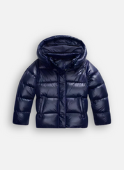 Luxury Slim Fit Puffer Jacket with Glossy Finish