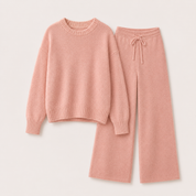 Lydia Pemberton | Textured Knit Loungewear Set – Blush Comfort