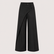 Lydia Roberts | Diagonal-Panel Wide-Leg Trousers