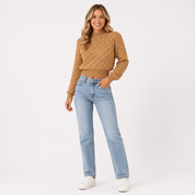 Lydia Thomas | Diamond Knit Cropped Jumper