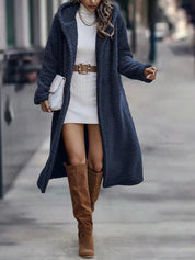 Madeleine Dupont | Hooded Teddy Long Coat For Women