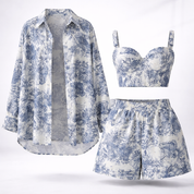 Magnolia Prescott | Blue 3-Piece Printed Set
