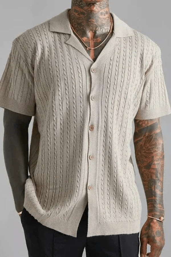 Marco Bellini | Knit Button Shirt For Men