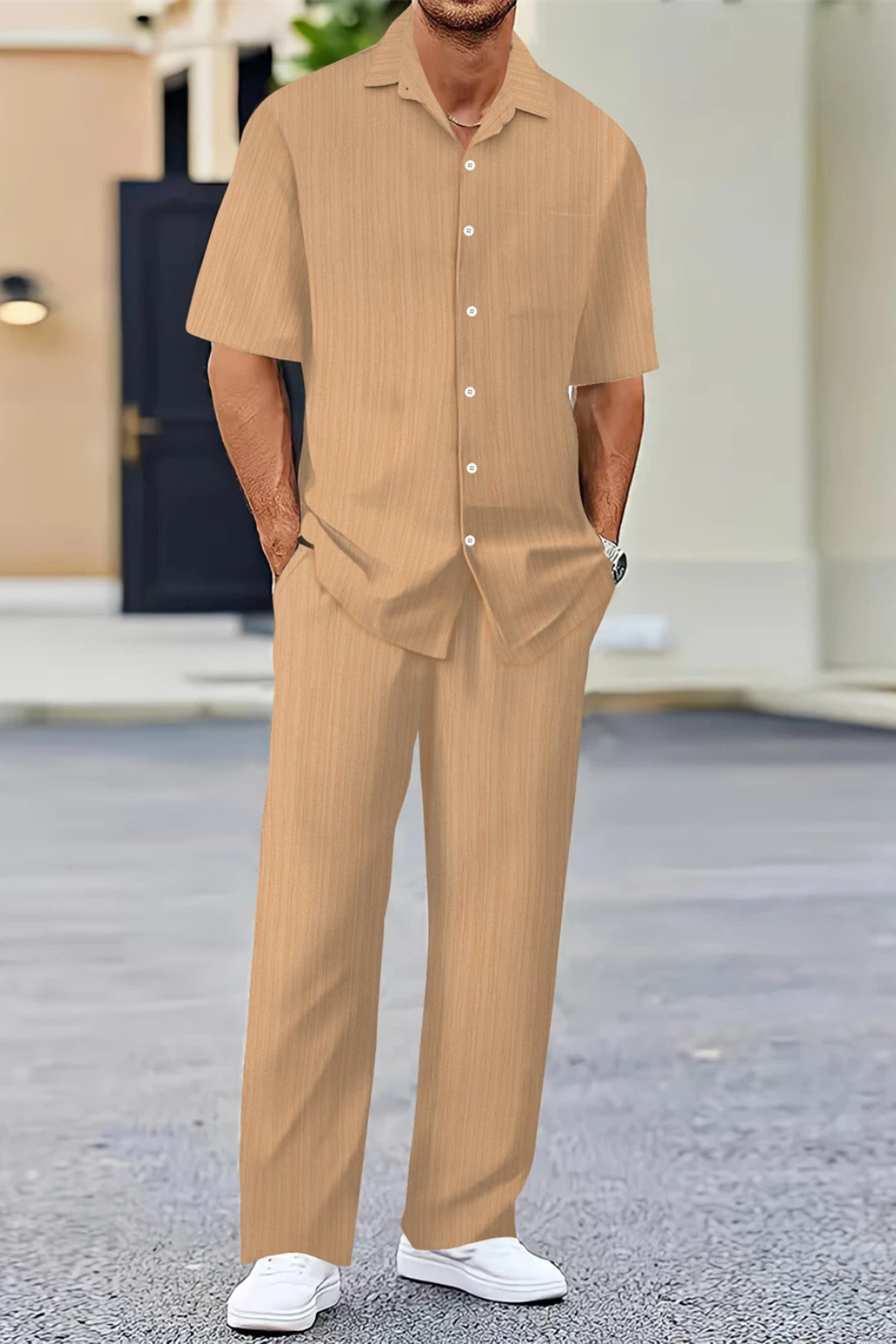 Marco Bellini | Textured Summer Co-Ord Set For Men