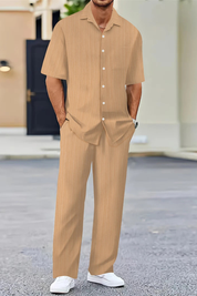 Marco Bellini | Textured Summer Co-Ord Set For Men