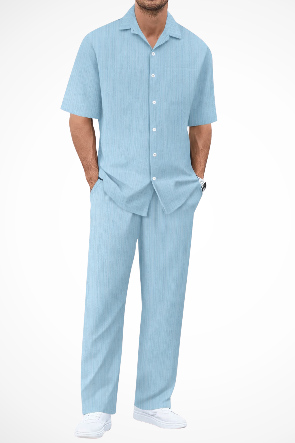 Marco Bellini | Textured Summer Co-Ord Set For Men