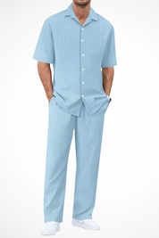 Marco Bellini | Textured Summer Co-Ord Set For Men