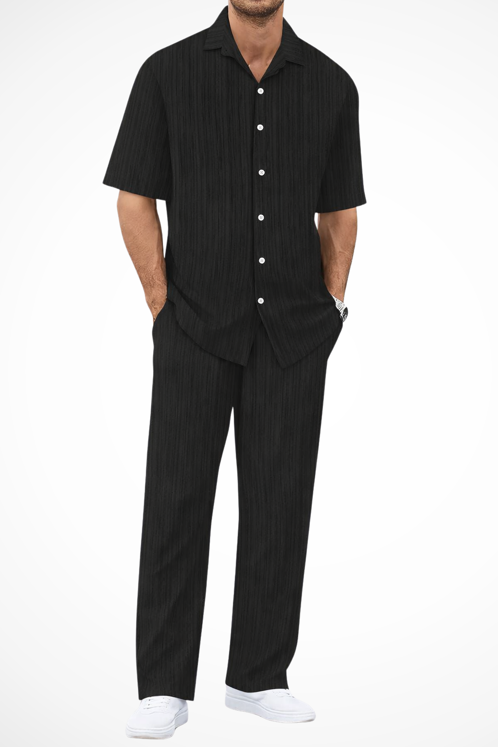 Marco Bellini | Textured Summer Co-Ord Set For Men