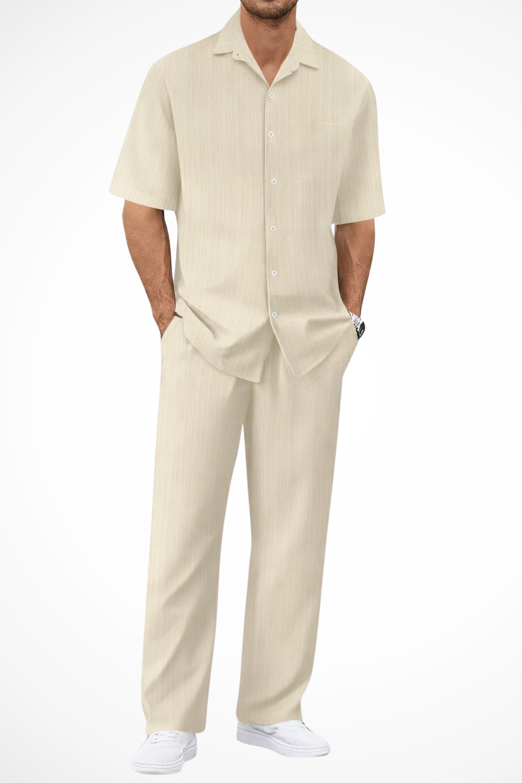 Marco Bellini | Textured Summer Co-Ord Set For Men