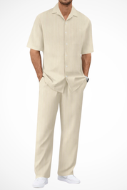 Marco Bellini | Textured Summer Co-Ord Set For Men