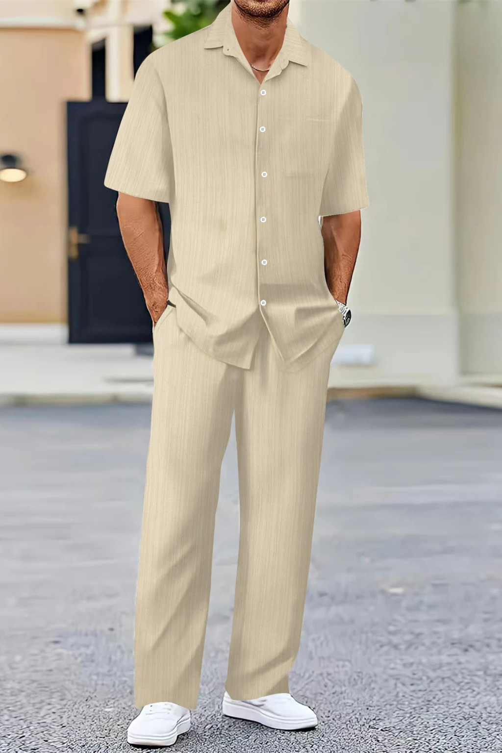 Marco Bellini | Textured Summer Co-Ord Set For Men