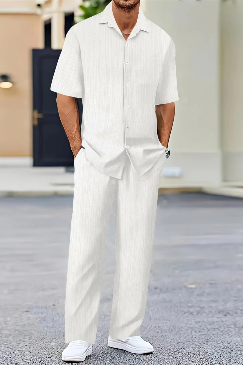 Marco Bellini | Textured Summer Co-Ord Set For Men