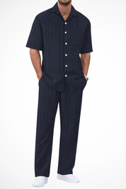 Marco Bellini | Textured Summer Co-Ord Set For Men