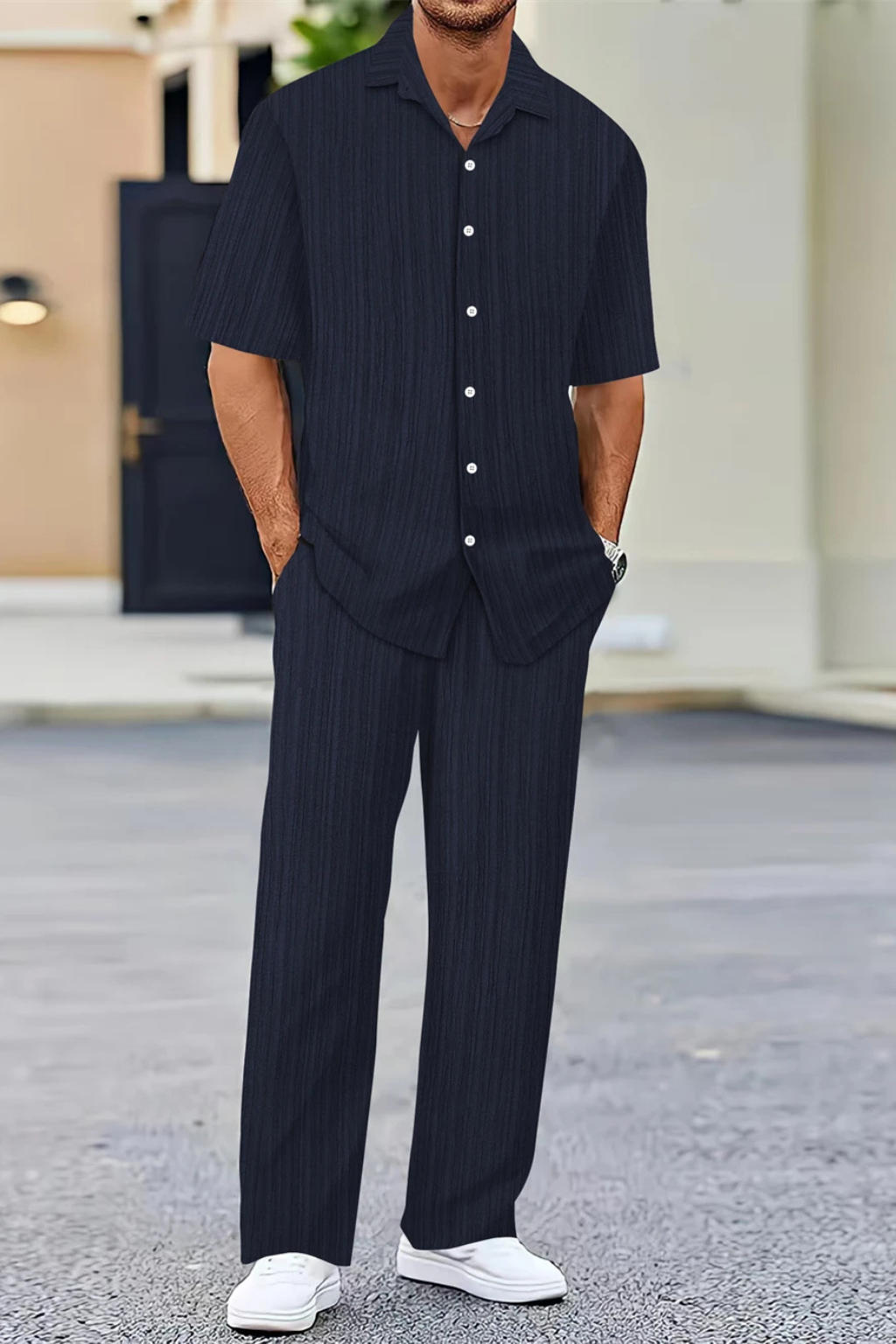Marco Bellini | Textured Summer Co-Ord Set For Men