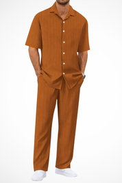 Marco Bellini | Textured Summer Co-Ord Set For Men